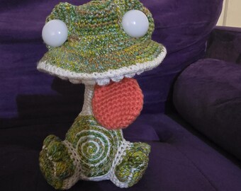 Crochet Mushroom Plushie: Handmade Stuffed Mushroom Pet