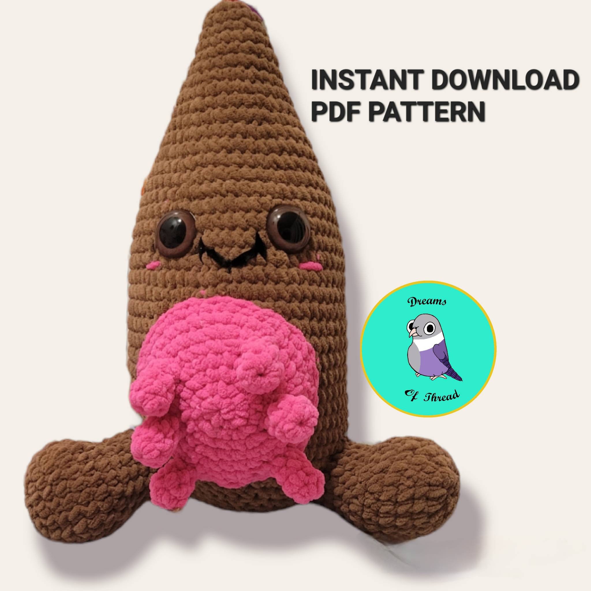 30 Chenille Yarn Crochet Patterns for Soft Plushies, Cozy Decor, and Cute Gifts 21 Almond Milk Crochet Pattern
