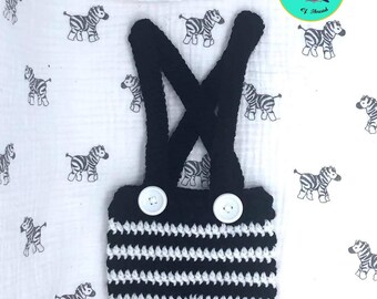 Crochet Skeleton Baby Outfit: Halloween Costume, Photo Prop