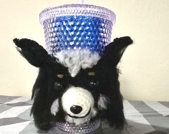 Border Collie cozy, border collie, realistic dog replica, crochet dog cozy, cup warmer, dog cup accessory, gift for dog lovers, customizable