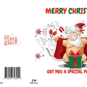 Santa Mature Christmas Card DIGITAL DOWNLOAD Blank Inside image 4