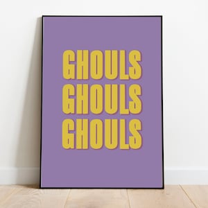 GHOULS Stampa artistica digitale, Stampe scaricabili, Decorazione murale di Halloween