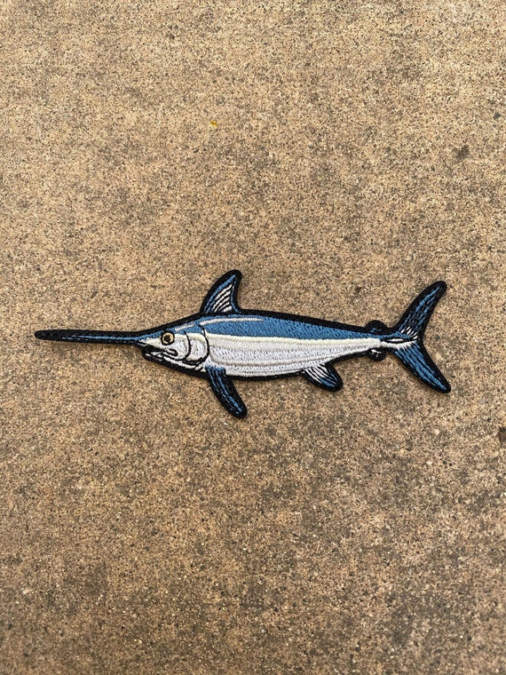 Swordfish Iron-on Embroidered Patch Quality Fish Patches for Jackets, Hats,  Vests, Backpacks Fishing Gifts for Men and Women 