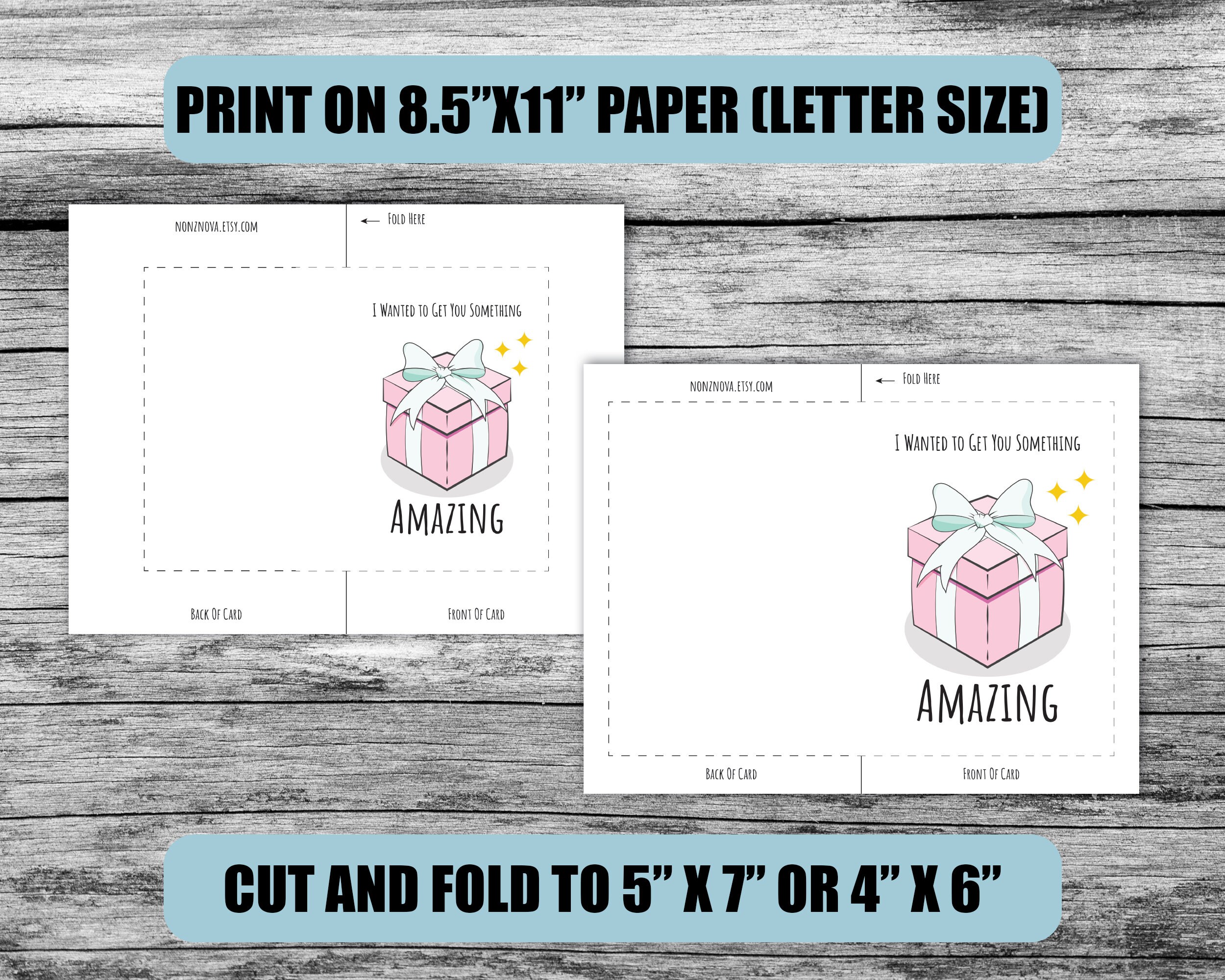 Printable Birthday Card Digital Download Greeting Card 5x7 &amp; 4x6 Inch ...