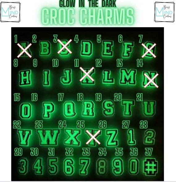 Alphabet Croc Jibbitz, Number Croc Jibbitz, Croc Charms