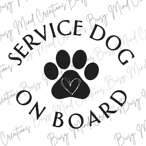 Service Dog On Board Bumper Sticker Gifts For Service Dog Owners Sticker Dog Car Decal Service Dog Accessories Service Dog Sticker Pet Owner
