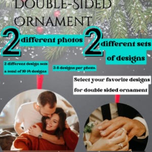 Customized Christmas Ornaments, Bulk Custom Christmas Ornaments, Party Favor,  Customized Ornament, Custom Circle Double Sided Two Design
