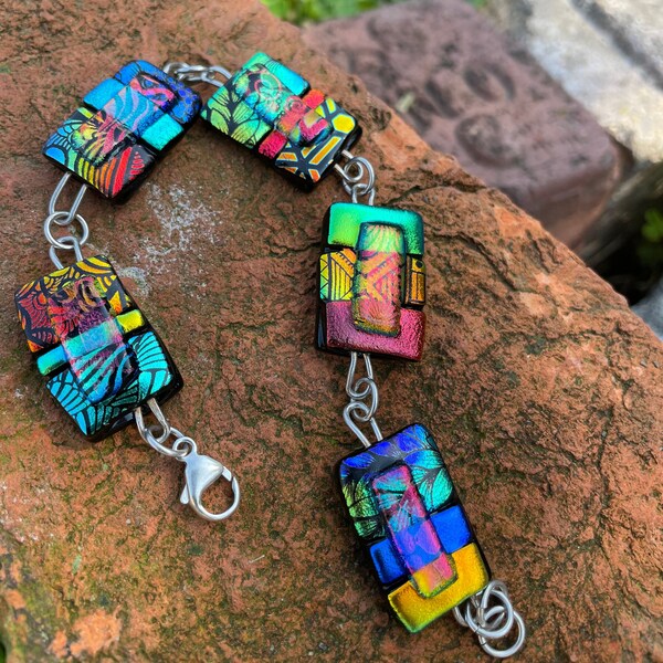 Fused Glass Bracelet Etsy