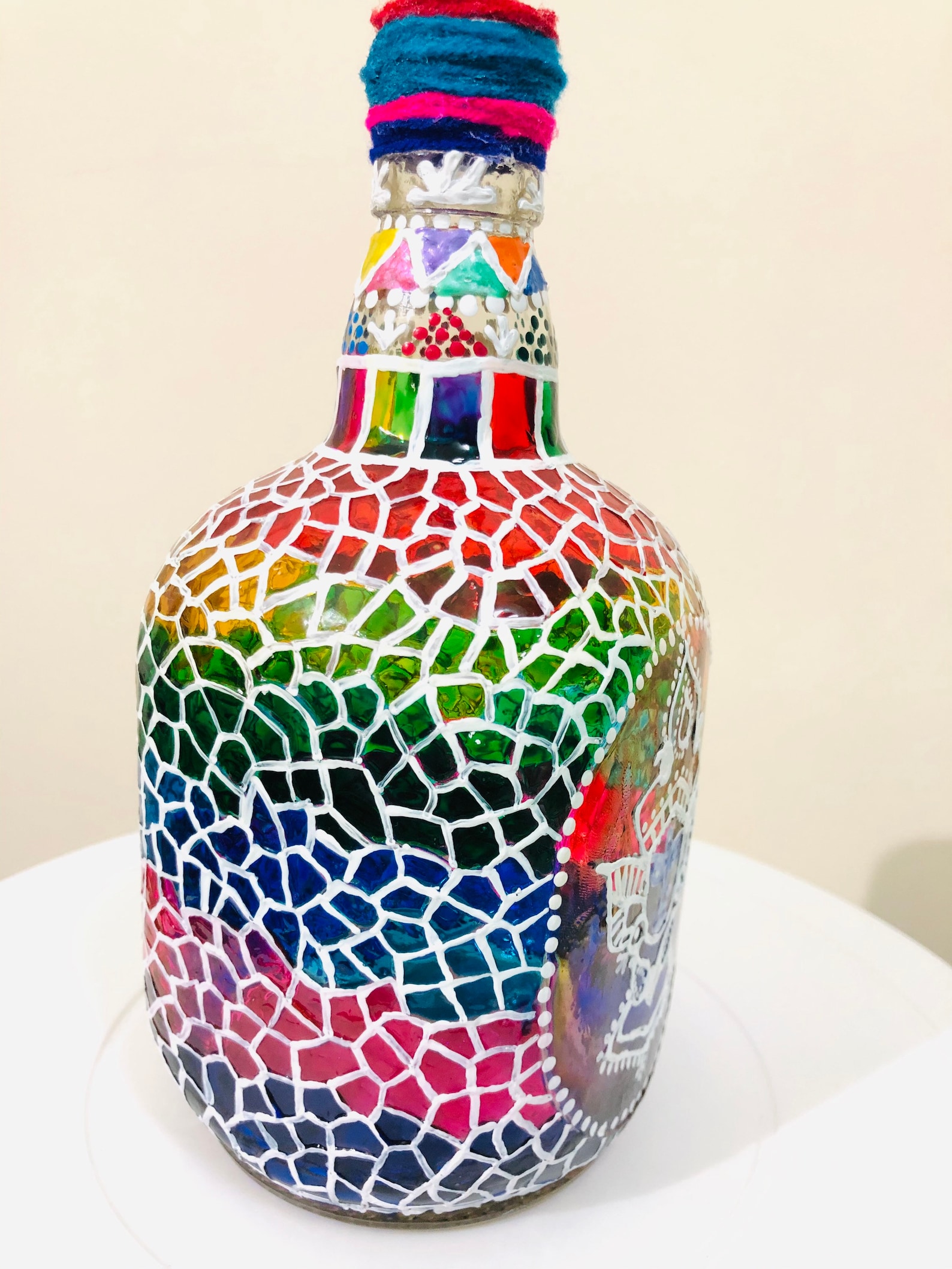 Bottle Art With Glass Colours Etsy UK