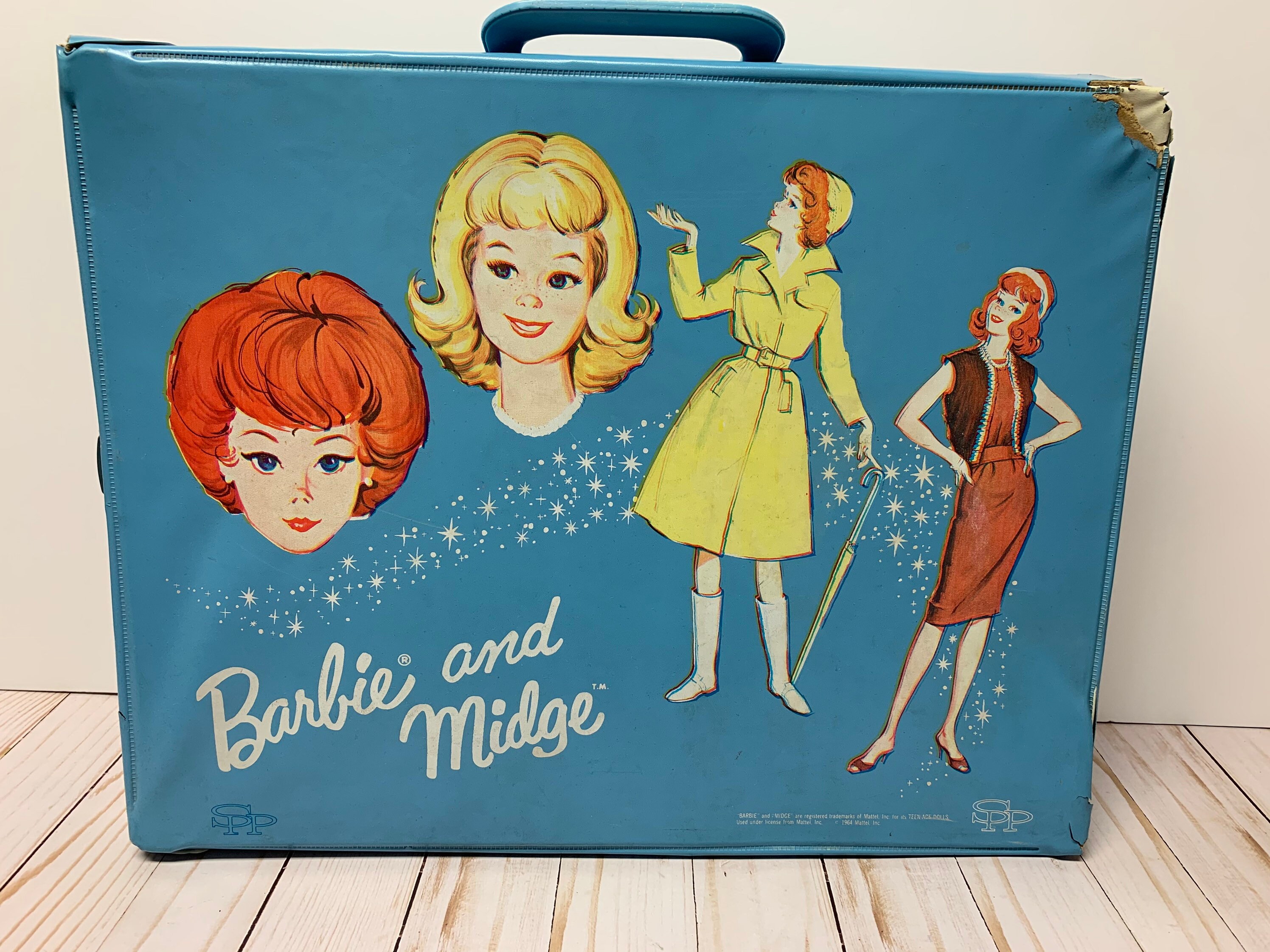 Vintage Mattel 1964 Barbie and Midge Doll Carrying Case Etsy