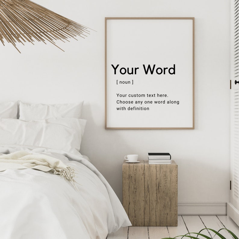 Custom Print Definition Wall Art Create Your Own Personalized Etsy