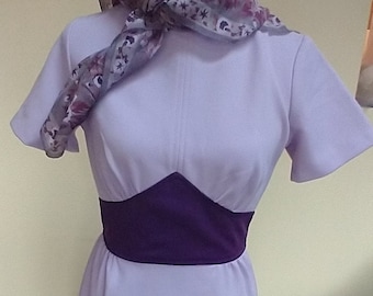 1960s, 1970s purple mini mod dress,  women&#39;s small,  Brady Bunch, Partridge family hippy