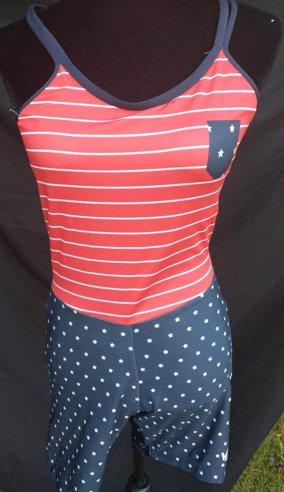 Vintage Tomboy, Patriotic 2000s Shorts one piece w