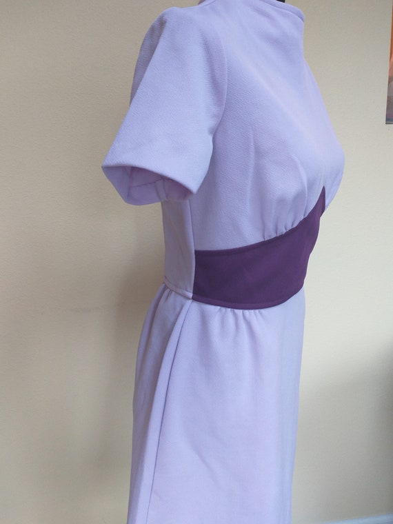 1960s, 1970s purple mini mod dress,  women's smal… - image 2