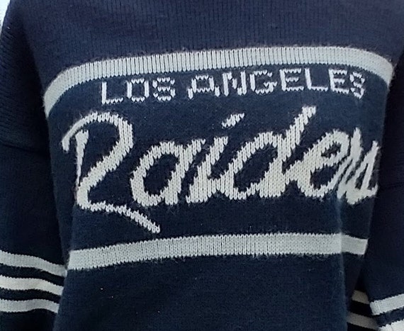 NFL Los Angeles Raiders black and white wool and … - image 6