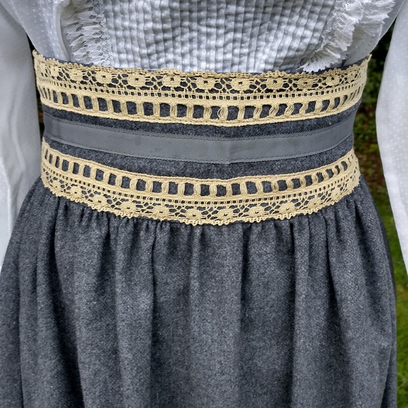 Wool High-Waisted Skirt in Maxi Check