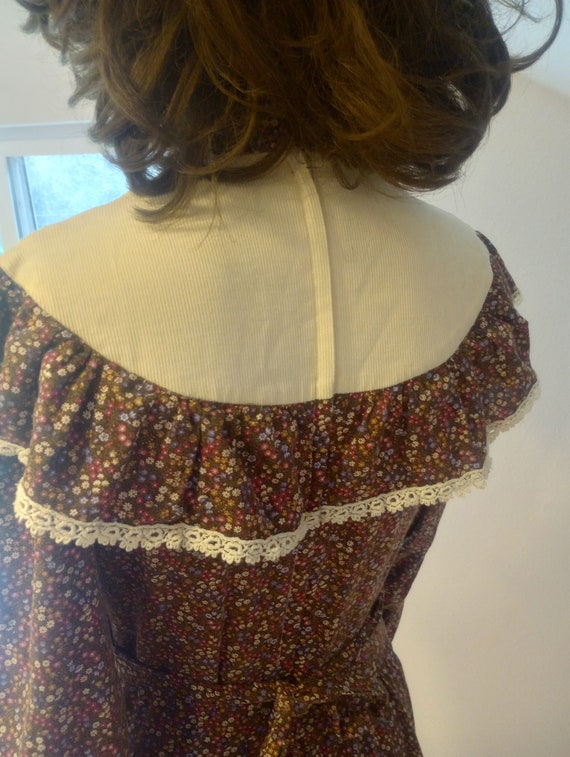 What a cute Gunne Sax dress from the 1970s, brown… - image 7