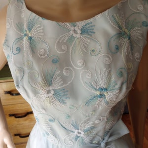 1950s fit and flare light blue prom dress, Jay Herbert, women&#39;s small, prom, swing