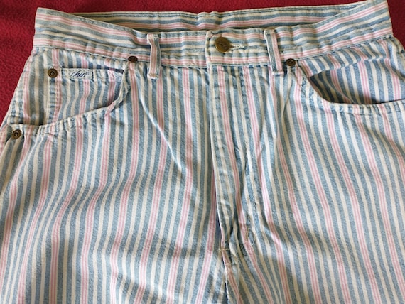 Vintage colorful hotsell striped jeans