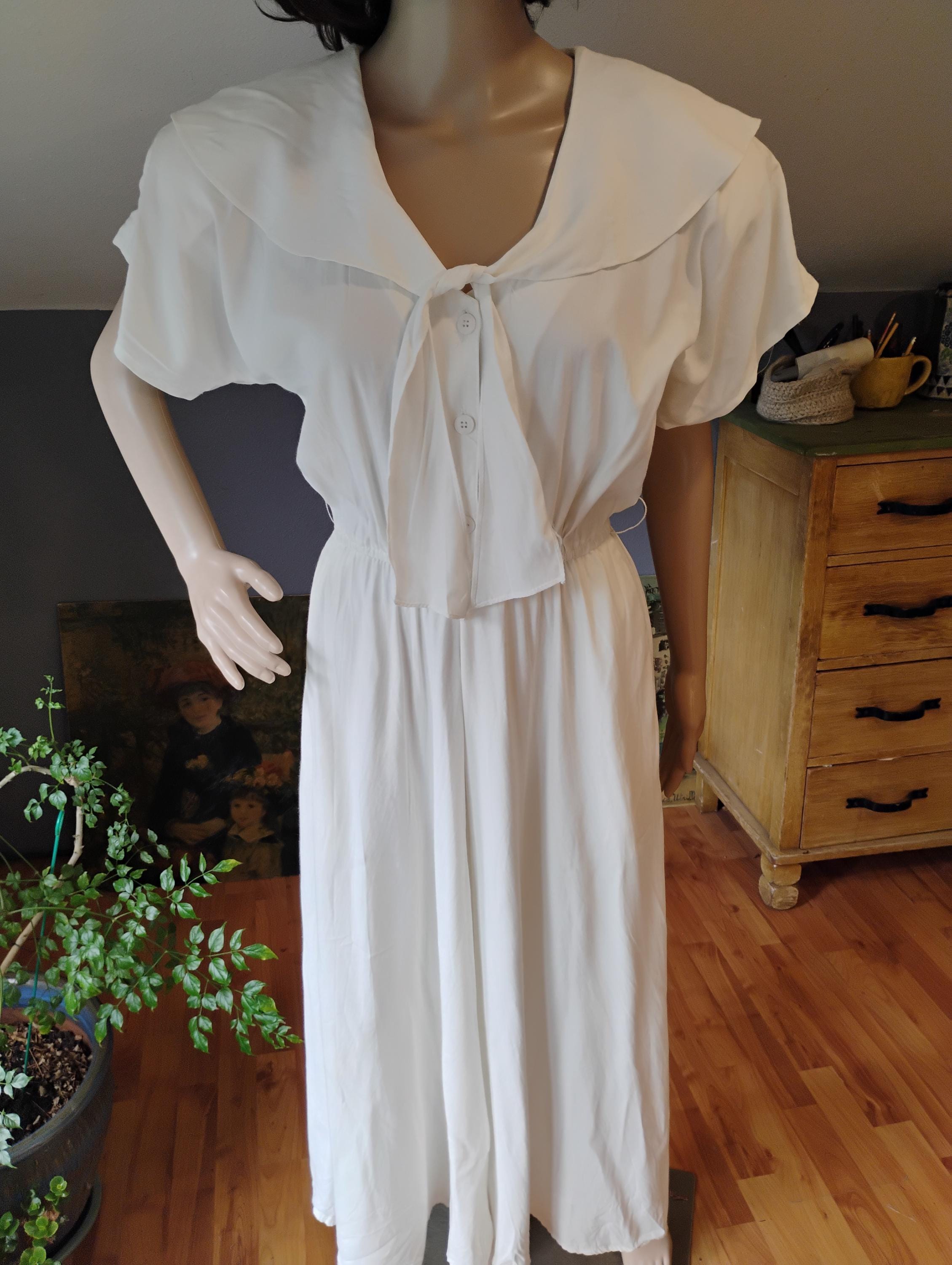 Laura Ashley White Dress - Etsy