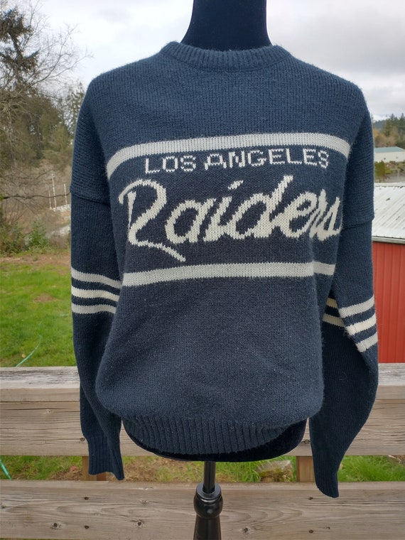 NFL Los Angeles Raiders black and white wool and … - image 4