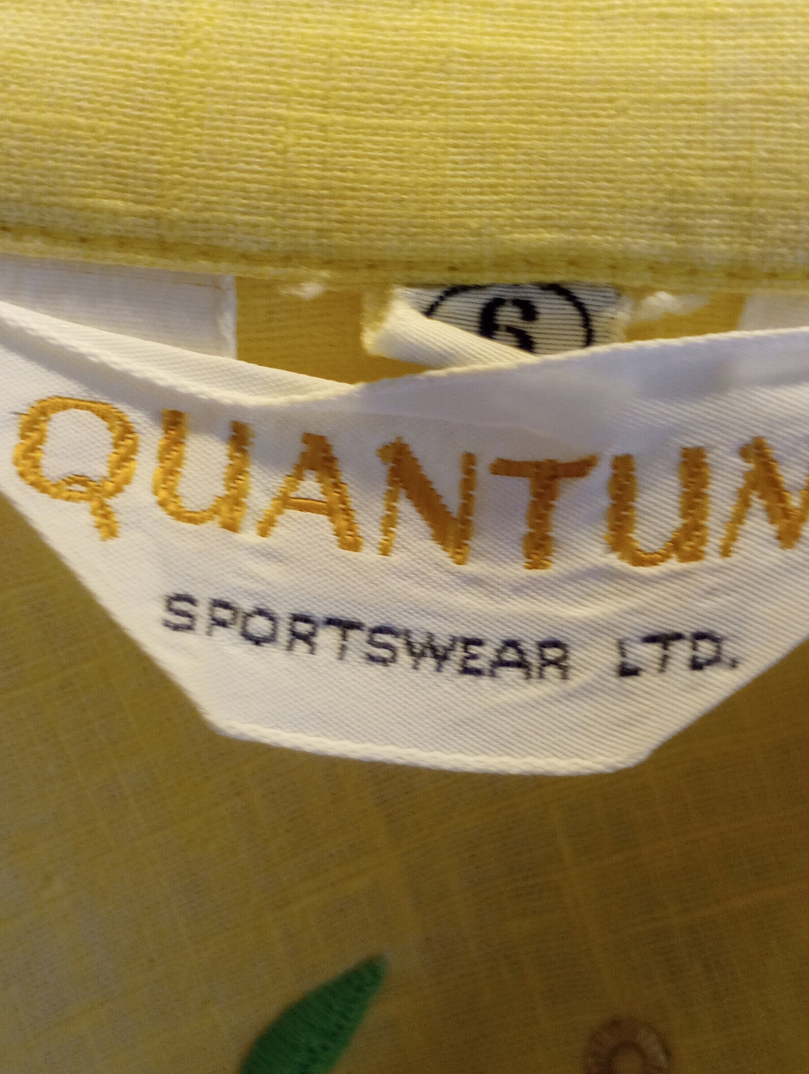Vintage 90s Yellow Tuzzi Button Up Fitted  Blouse Shirt Sheer Collared S 8 10