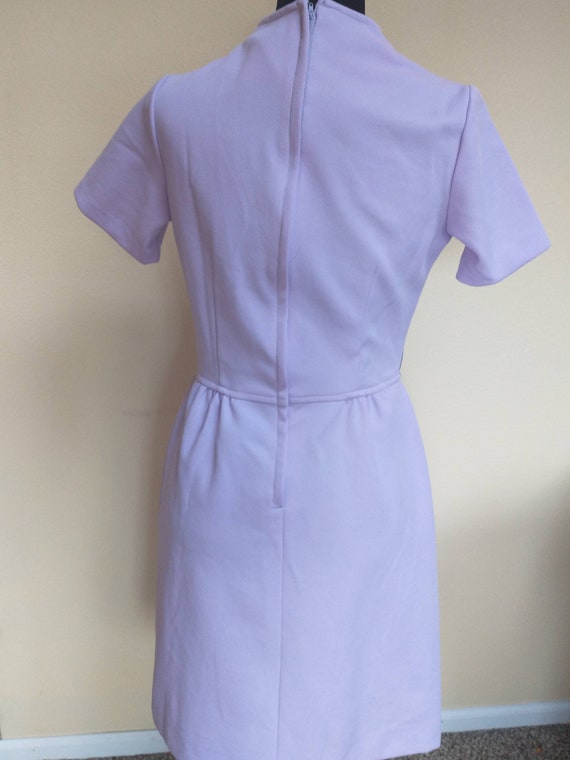 1960s, 1970s purple mini mod dress,  women's smal… - image 6