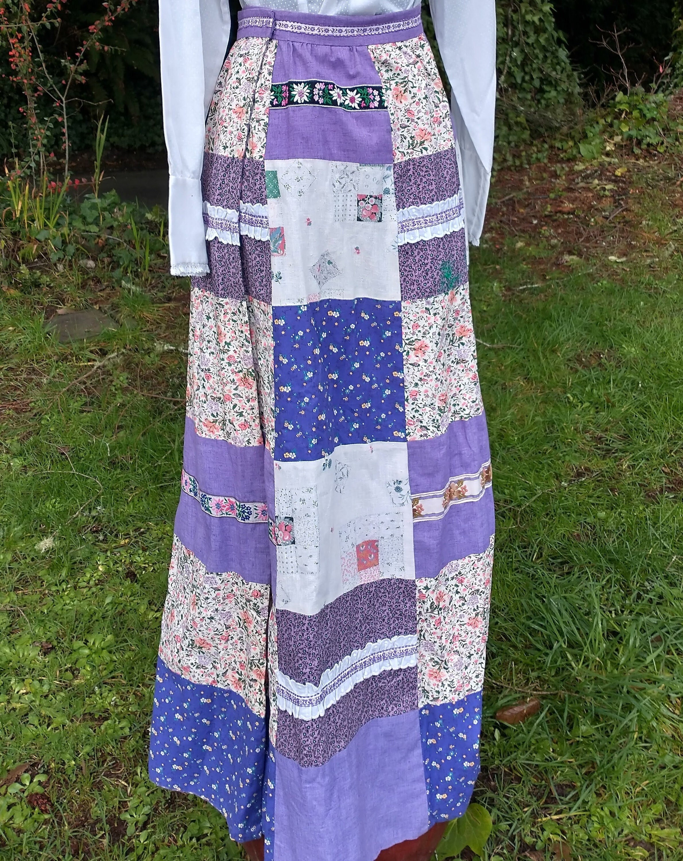 Patchwork Wrap Skirt - Etsy