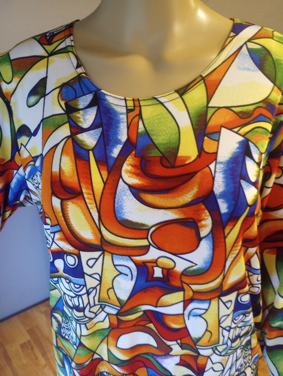 1990s Picasso in print shirt, modern art print, Jo