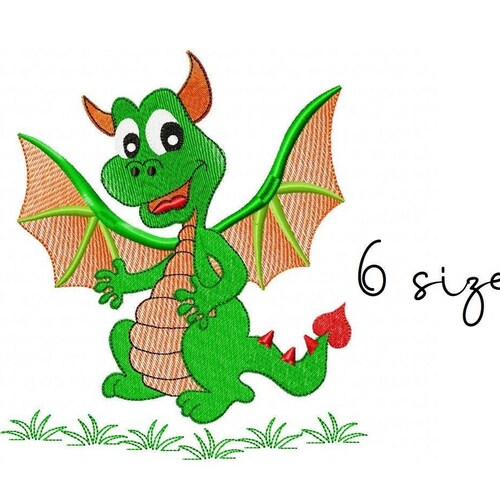 Dragon Applique Machine Embroidery Designinstant DOWNLOAD Etsy
