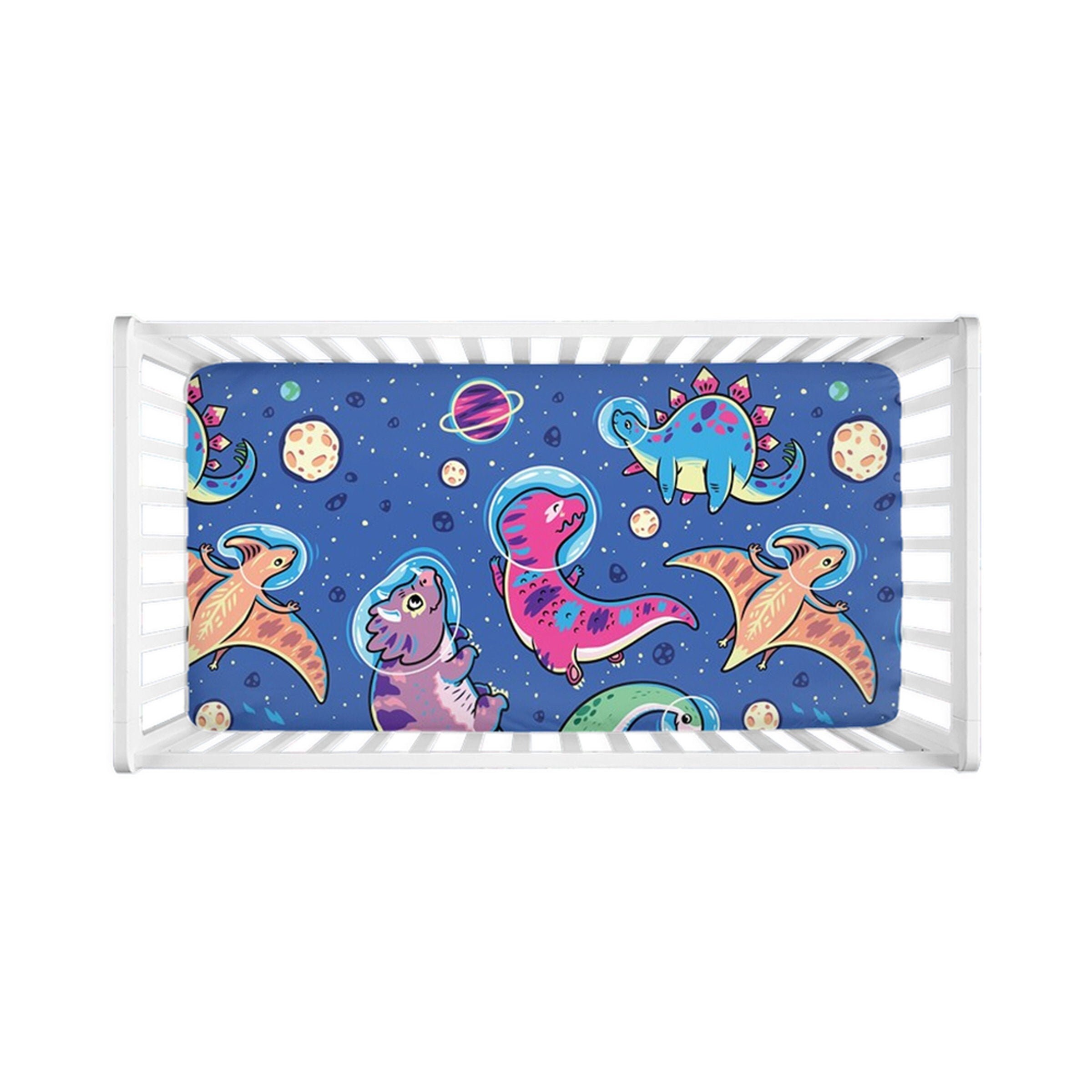 Dinosaur Crib Sheets Outer Space Bedding Nursery Bedding Etsy
