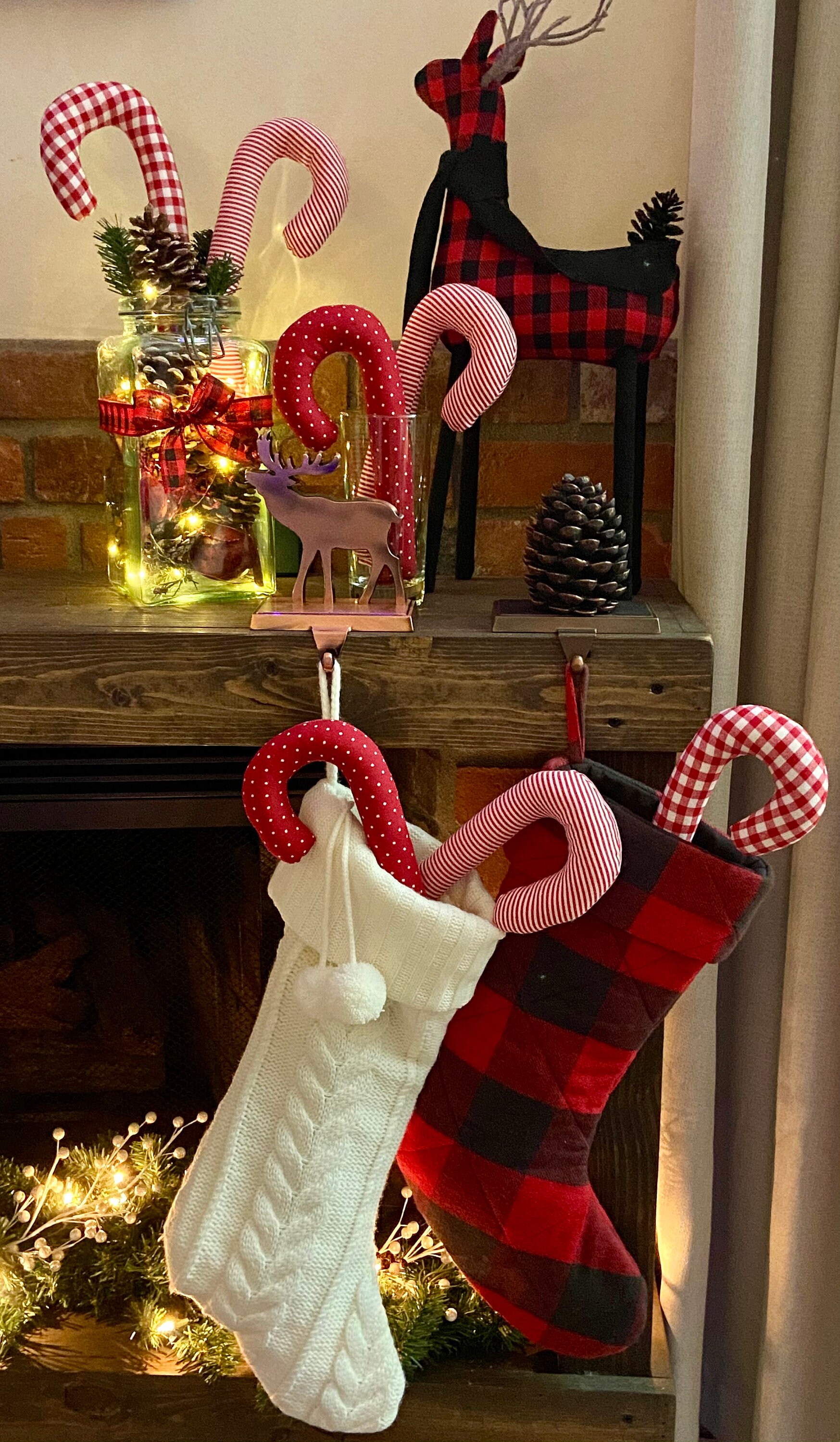 Stuffed Candy Canes Set of 3 Plush Candy Cane Ornaments Etsy Nederland