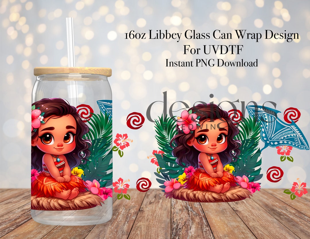 16 Oz Libbey Glass Can UVDTF Wrap Design. Cute Cartoon Character. - Etsy