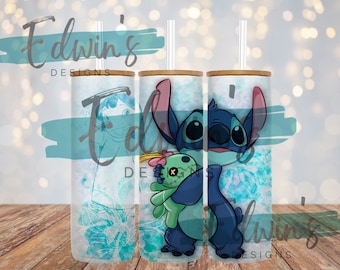 Diseño de sublimación de vaso recto de 20 oz. Diseño de personajes de dibujos animados