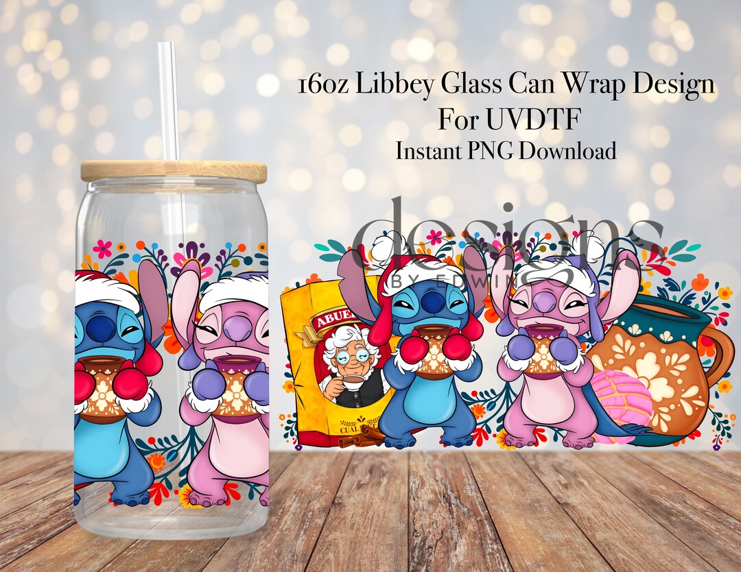16 Oz Libbey Glass Can UVDTF Wrap Design. Concha Cartoon Design - Etsy