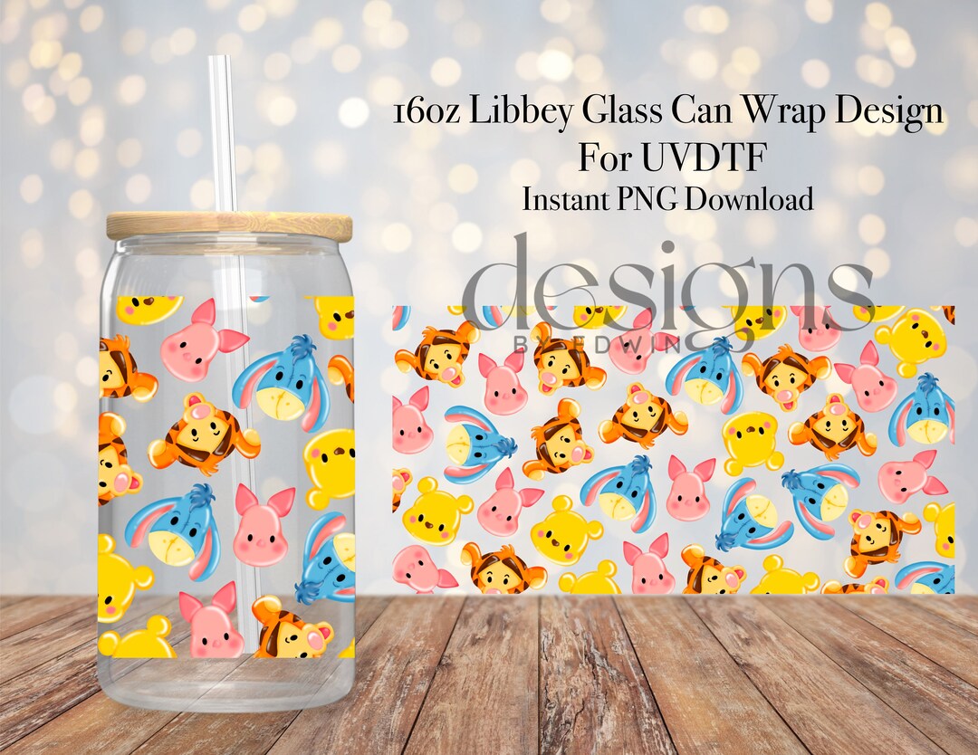 16 Oz Libbey Glass Can UVDTF Wrap Design. Friends Cartoon Design. - Etsy