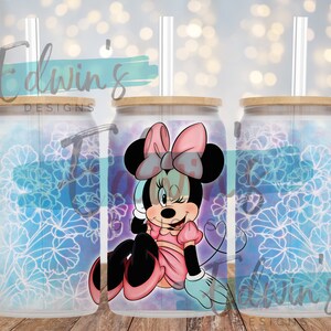 16 oz Glass Libbey. Cute Cartoon Character Design.