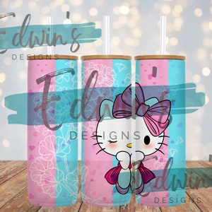 20 oz rak tumbler med sublimeringsdesign. Söt tecknad karaktärsdesign.