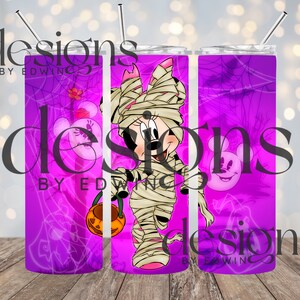 20 oz Straight Tumbler Sublimation Design. Halloween Design.