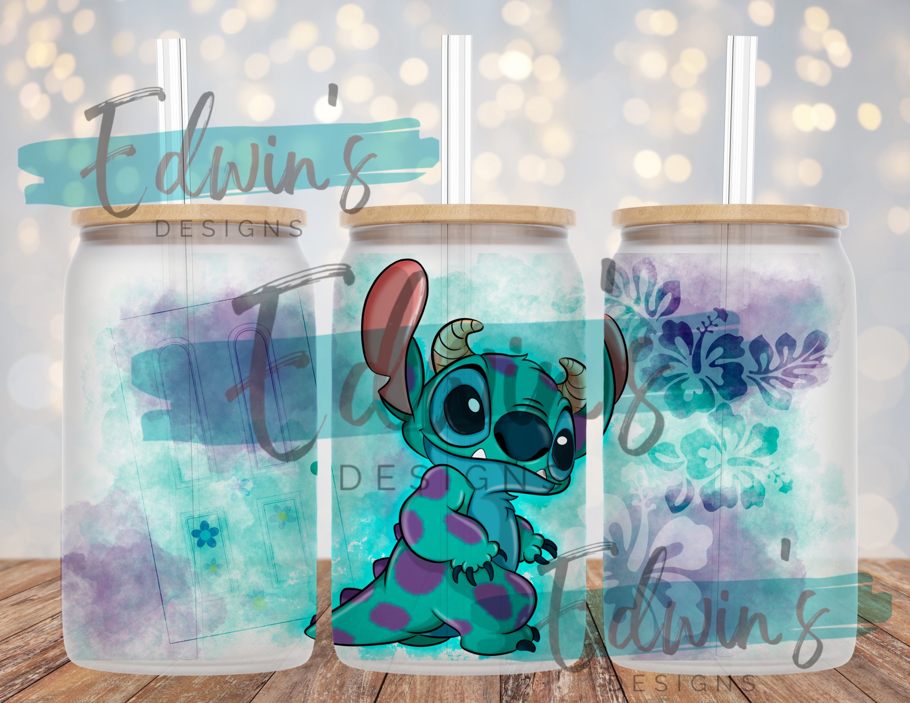 Disney Lilo & Stitch Glass Snack Jar Container With Lid | 6 Inches Tall
