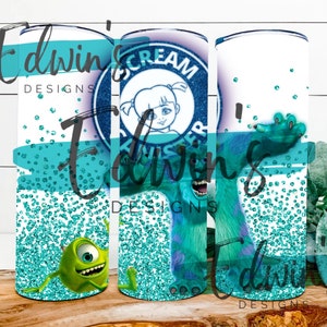 20 oz Straight Tumbler Sublimation Design. Cartoon Character Design