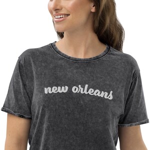 Embroidered New Orleans Denim Shirt/New Orleans Embroidery/New Orleans Louisiana/New Orleans Shirt/Nola Shirt/Embroidery/New Orleans Gifts