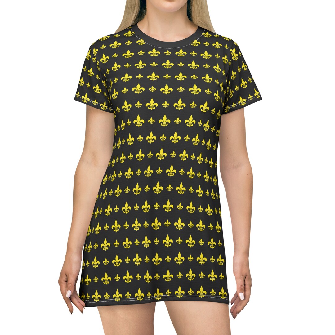 Black & Gold Fleur de Lis Cheerleader Set main image 0