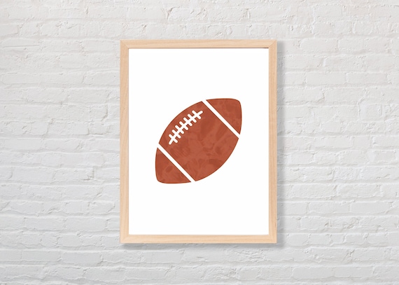 Football Nursery Art Print, Kids Sports Room Decor (Digital Download)