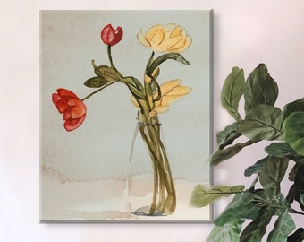 Abstract Tulip Print: Modern Floral Wall Art (Digital Prints)