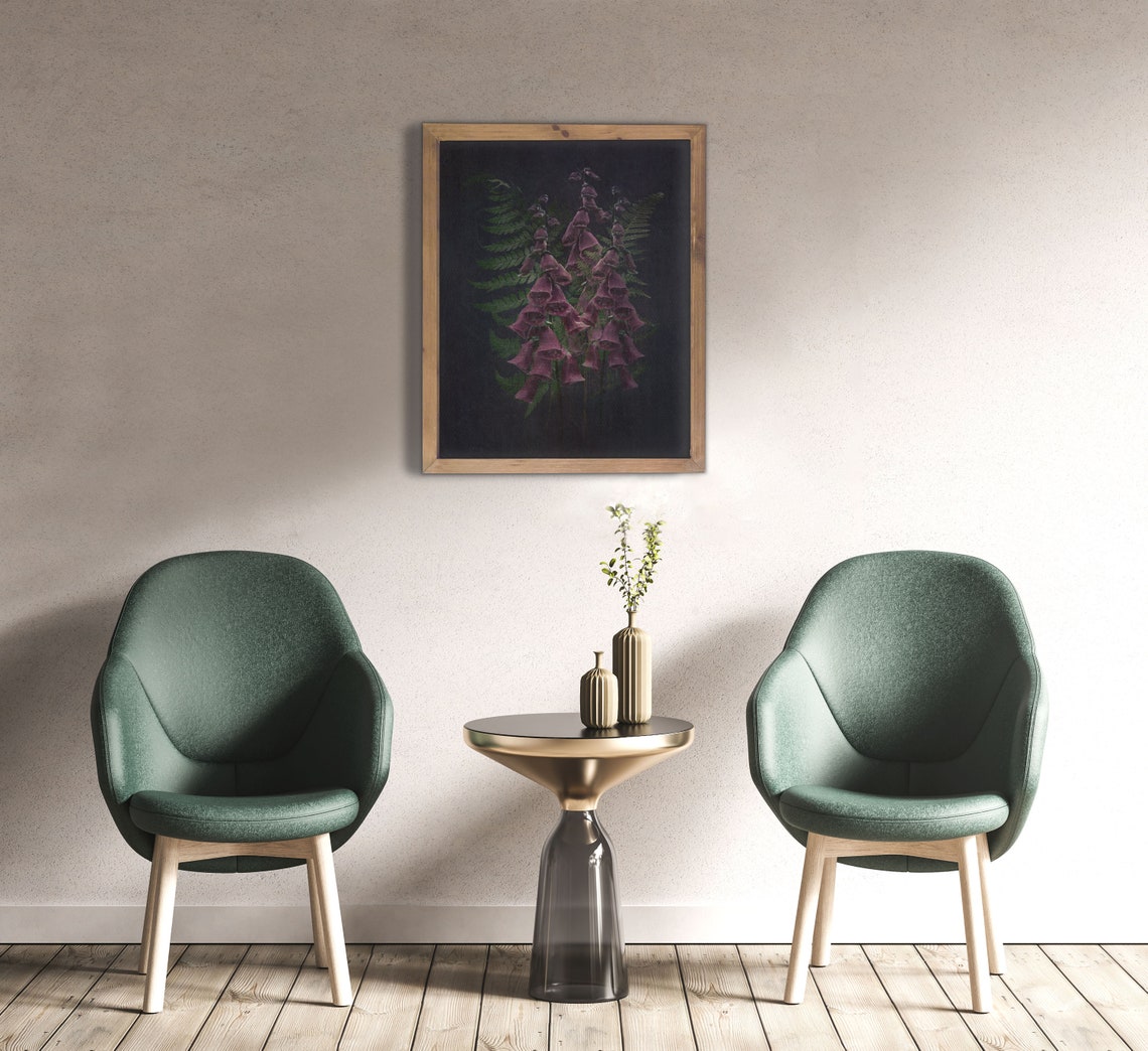 Black Background Botanical Print Dark Botanical Prints Black | Etsy