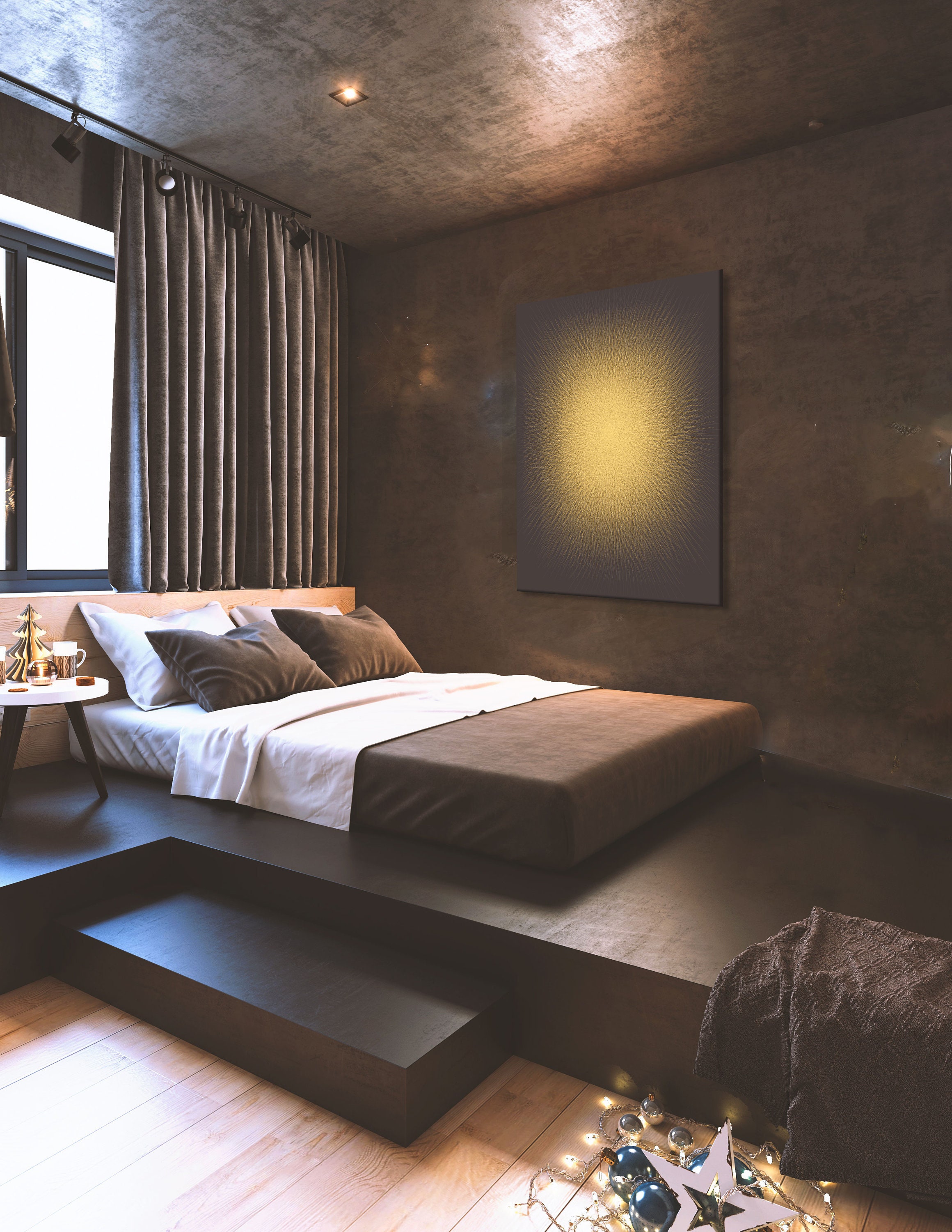 Abstract brown art dark wall art brown wall art print Etsy