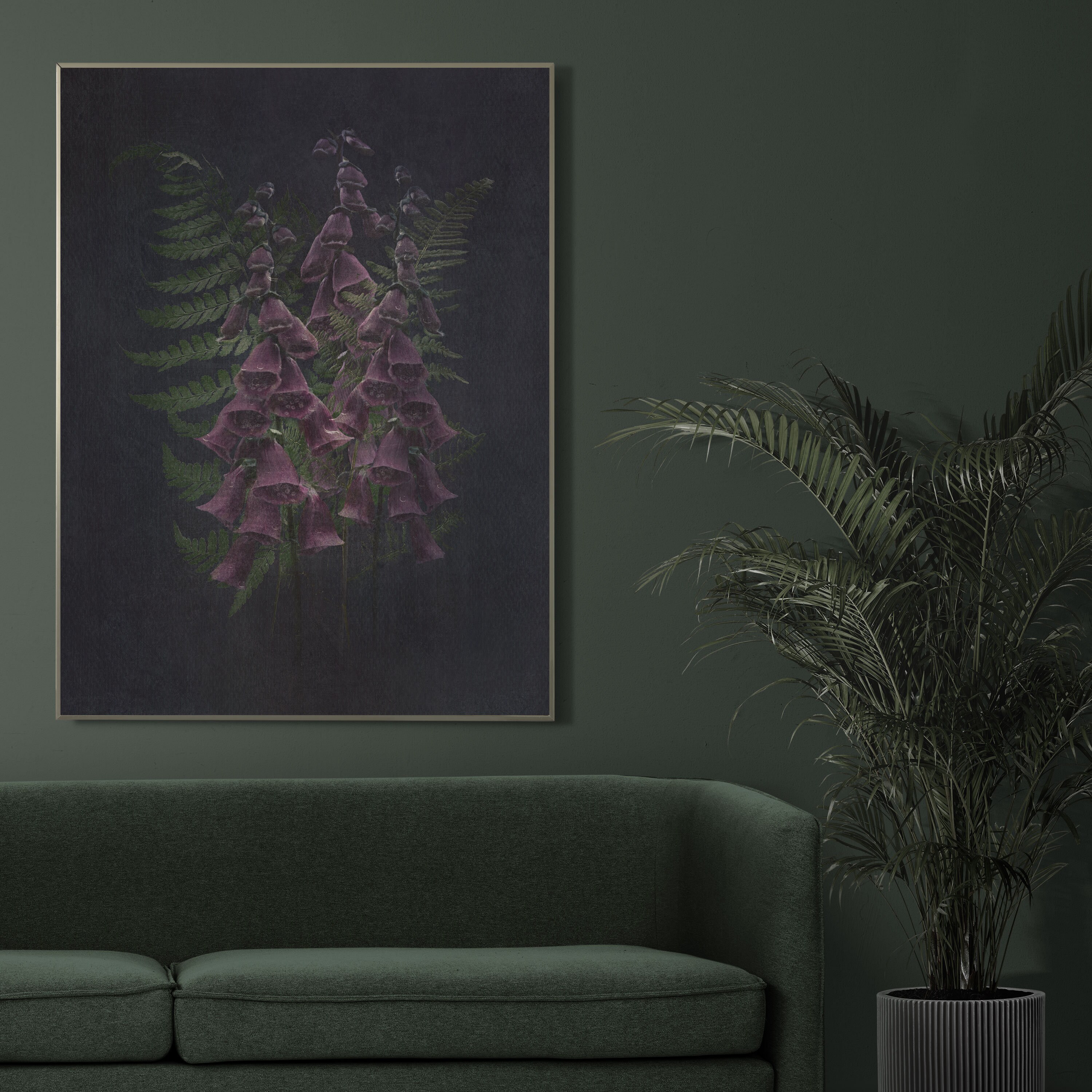 Black Background Botanical Print Dark Botanical Prints Black | Etsy
