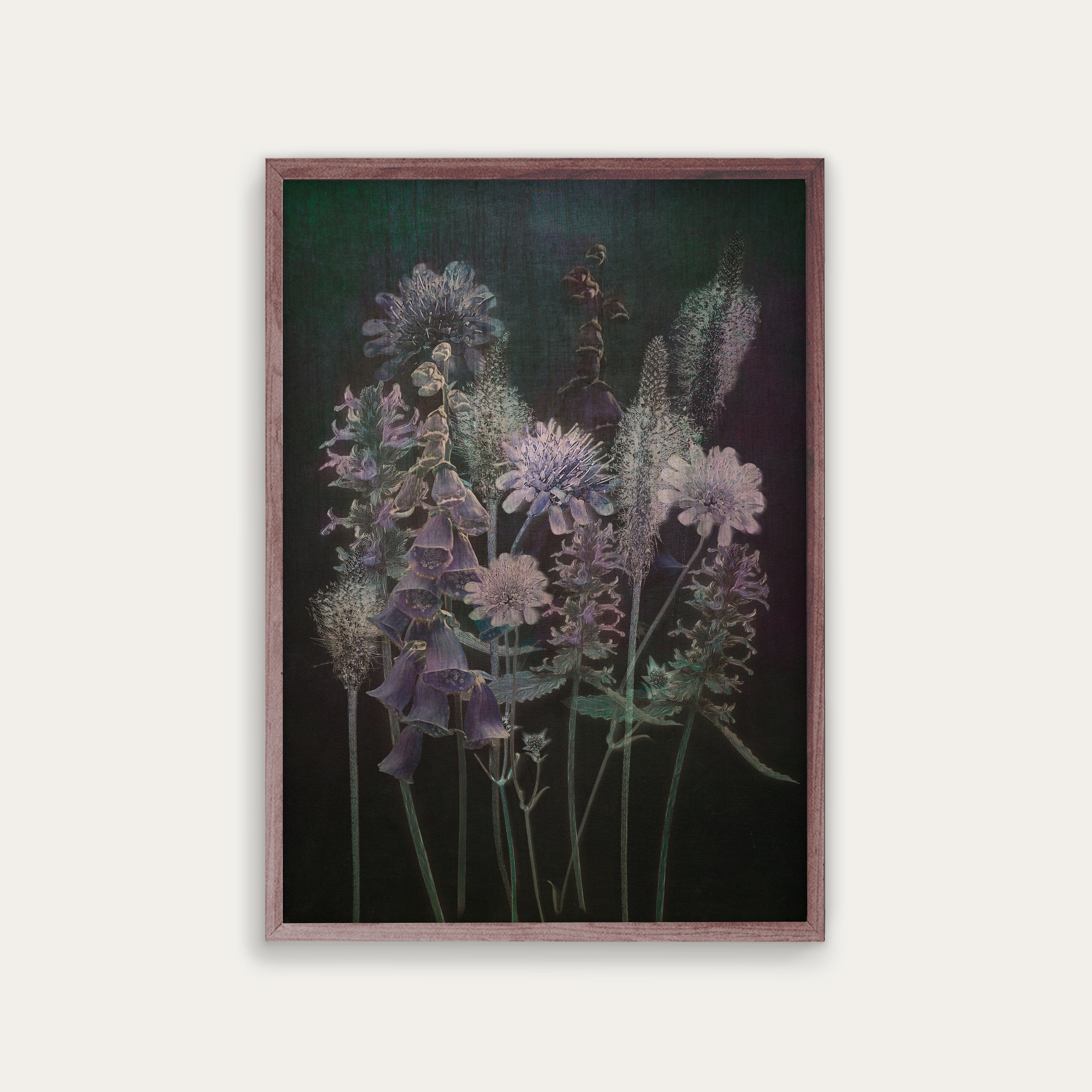 Dark botanical print wildflowers printables plant wall art Etsy