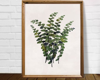 Vintage botanical prints, fern wall decor, botanical prints, fern wall art, antique botanical art, botanical painting, vintage home decor